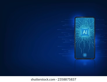 Smartphone technology that has an artificial intelligence microchip inside. Refers to mobile technology that ai keeps learning from users and responds to the operation of the system 
