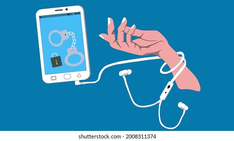 Smartphone technology that has many advantages, earphones and tied