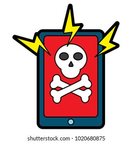 smartphone technology virus attack alert danger