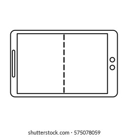 smartphone technology vr gadge thin line