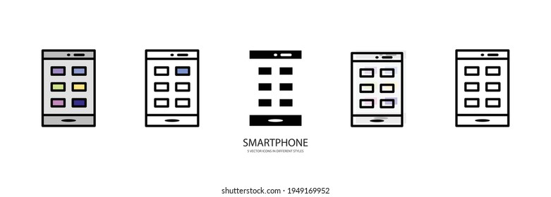 smartphone telephon vector type icon