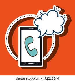 smartphone telephone cloud speak
