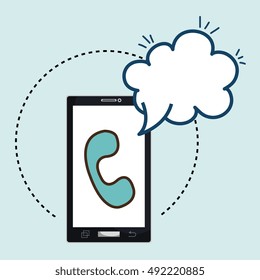 smartphone telephone cloud speak