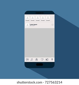 smartphone with template icon