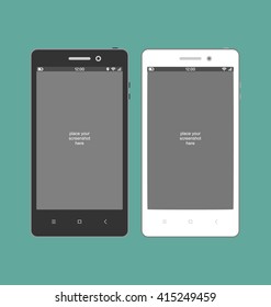 Smartphone Template For Screenshot . Phone Flat Vector Illustration.