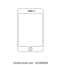 Smartphone. Thin line icon