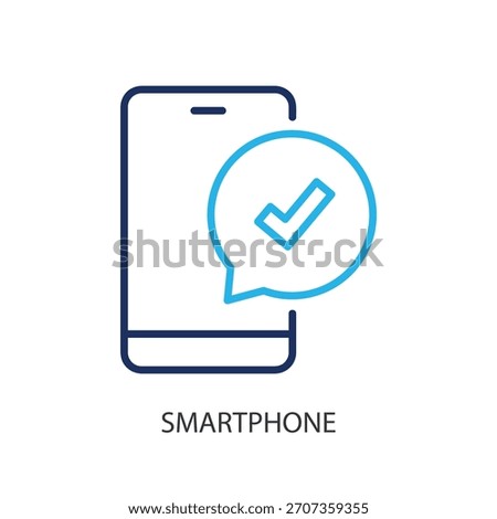 Smartphone thin line icons. Original vector illustration.