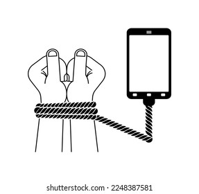 El Smartphone ata las manos. El concepto de gadget moderno es una trampa. adicción al teléfono