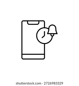 Aplicación de recordatorio de notificación de timbre de tiempo de teléfono inteligente