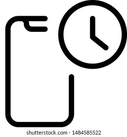 Smartphone timer or stopwatch function logotype