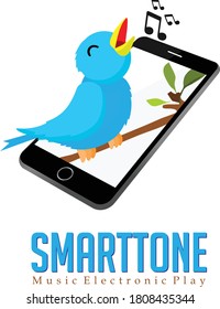 Smartphone- und Tone-Symbol- und Logo-Konzept