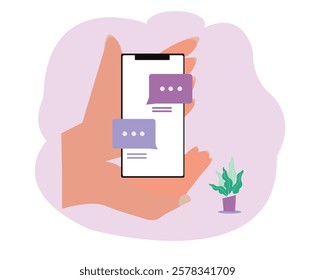 Smartphone With Touch Screen Illustration.
