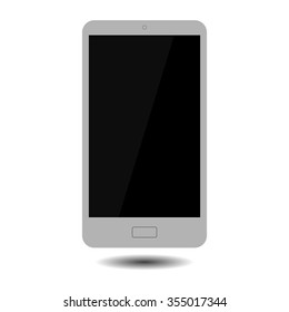 Smartphone touch screen. Isolated on white