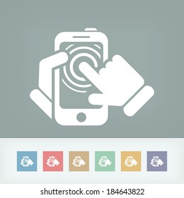 Smartphone touchscreen icon concept