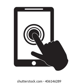 smartphone touchscreen icon concept