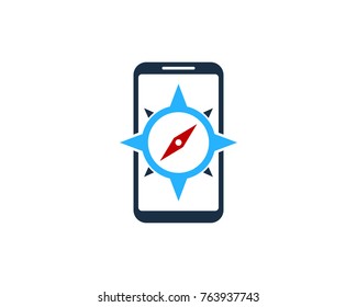 Smartphone Track Icon Logo Design Element