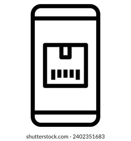 smartphone tracking  icon line outline vector sign symbol graphic illustration
