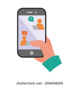 Smartphone transaction selling system vector illustration