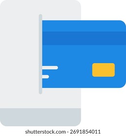 Smartphone transactions vector design, mobile banking and contactless payment concept, digital finance illustration. Flat Icon