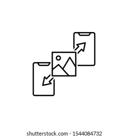 Smartphone transfer icon. Element of smartphone icon