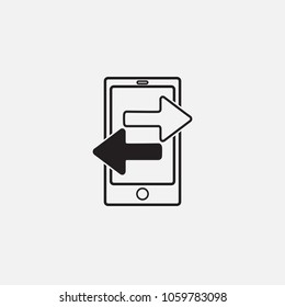 smartphone transfer icon vector