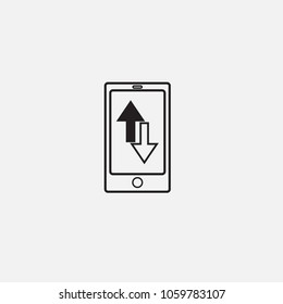 smartphone transfer icon vector