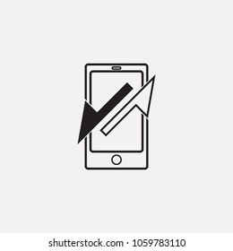 smartphone transfer icon vector