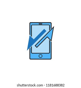 smartphone transfer icon vector