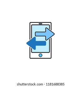 smartphone transfer icon vector