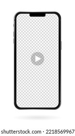 Smartphone with transparency screen and play button