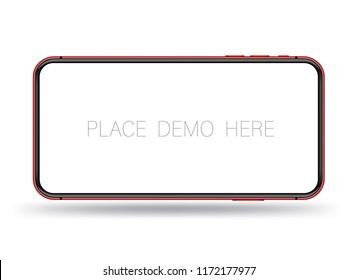 Smartphone transparent screen mockup for easy place demo apps on screen.