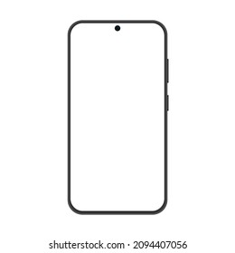 smartphone with transparent screen, realism, flat style, vector