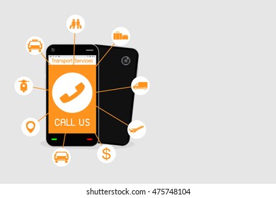 smartphone with transport service application