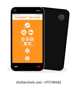 smartphone with transport service application