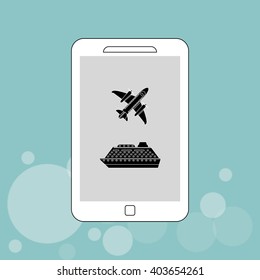 Smartphone and travel  icon design, vector illustration