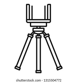 Smartphone tripod icon. Outline smartphone tripod vector icon for web design isolated on white background