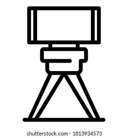 Smartphone tripod icon. Outline smartphone tripod vector icon for web design isolated on white background