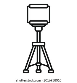 Smartphone Tripod Icon Outline Vector. Mobile Camera Stand. Phone Tripod