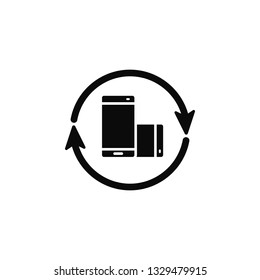smartphone, turn, phoneicon. Simple glyph, flat vector of smartphone icons for UI and UX, website or mobile application