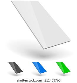 Smartphone UI blank template isolated on white background.