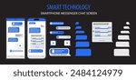 Smartphone UI Template for Social Communication and Messenger Apps. Vector Illustration.