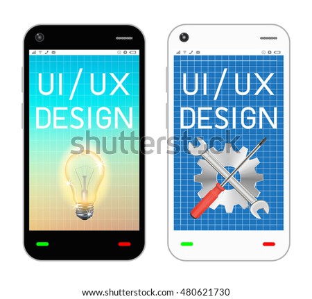 smartphone with ui and ux design on screen