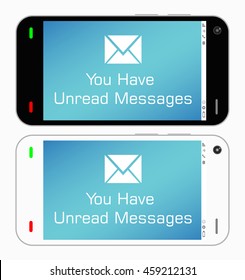 Smartphone with unread messages