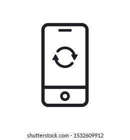 Smartphone Update Icon Vector Symbol Eps