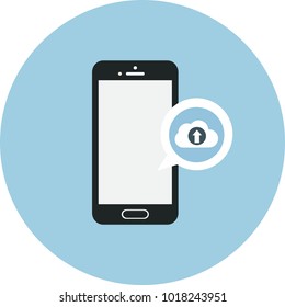 Smartphone With Upload File Icon