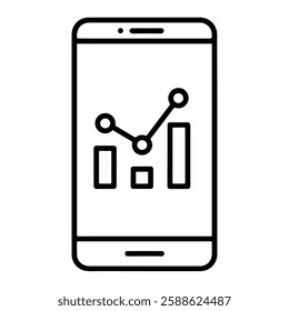 Smartphone Usage Growth outline icon