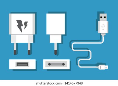 Adaptador de cargador USB Smartphone con cable USB Micro (enchufe y conector para PC y dispositivos móviles)