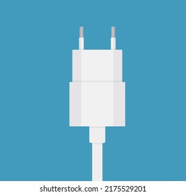 Smartphone USB charger adapter with USB Micro cable Socket and connector for PC and mobile devices Eps 10