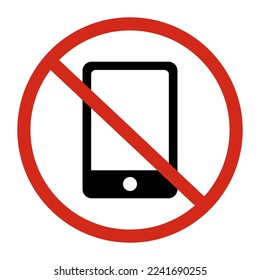 El uso de smartphones está prohibido y el uso de celulares prohibido