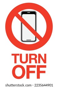 Smartphone use prohibited sign, vector illustration